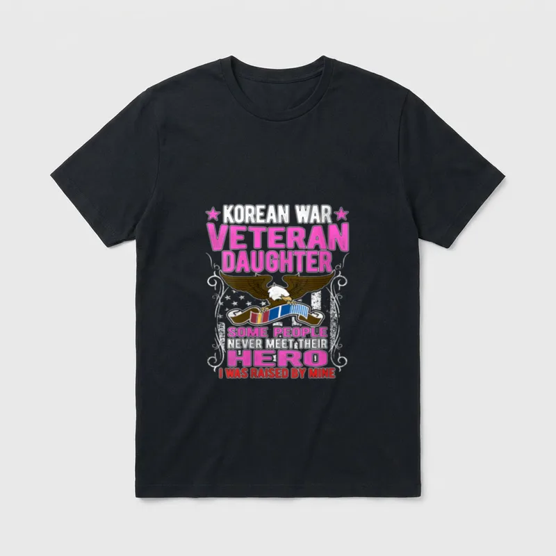 Proud Korean War Veteran Daughter T-Shirt – Classic T-Shirt in Black