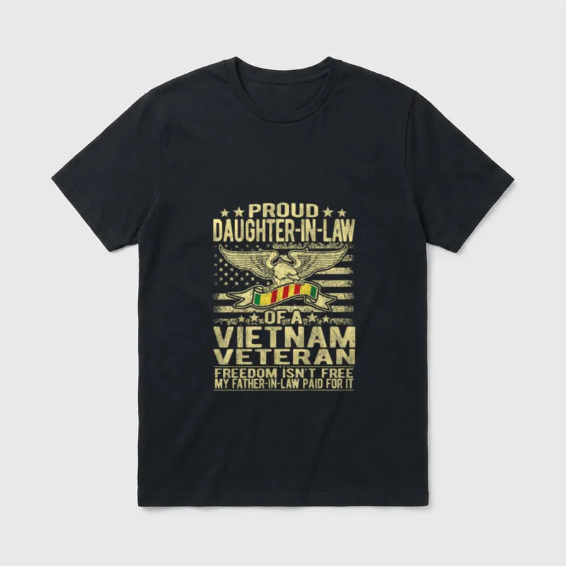 Daughter-In-Law Military Veteran T-Shirt – Classic T-Shirt in Black