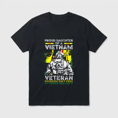 Veteran's Daughter Patriotic T-Shirt – Classic T-Shirt in Black