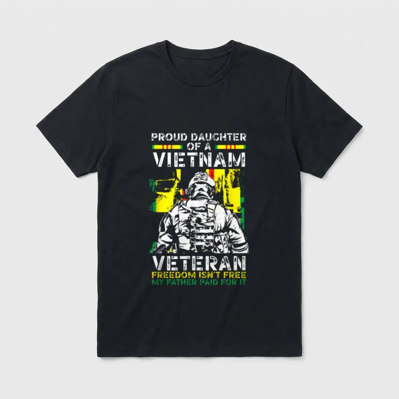 Veteran's Daughter Patriotic T-Shirt – Classic T-Shirt in Black