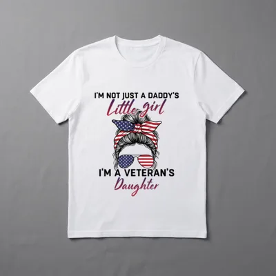 Daddy's Little Girl Veteran's Daughter American T-Shirt – Classic T-Shirt in Black