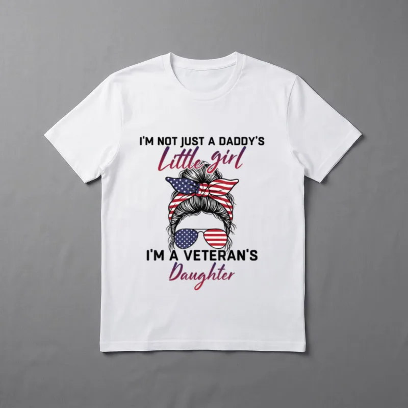 Daddy's Little Girl Veteran's Daughter American T-Shirt – Classic T-Shirt in Black