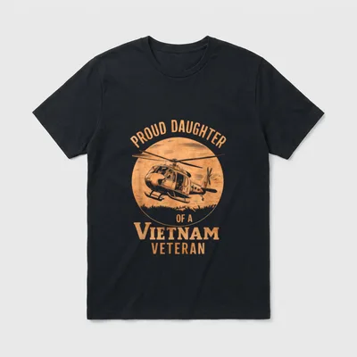 Proud Daughter of a Vietnam Celebrate T-Shirt – Classic T-Shirt in Black
