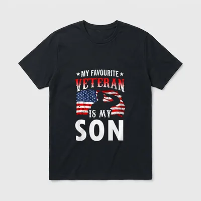 Proud Military Mom T-Shirt – Classic T-Shirt in Black