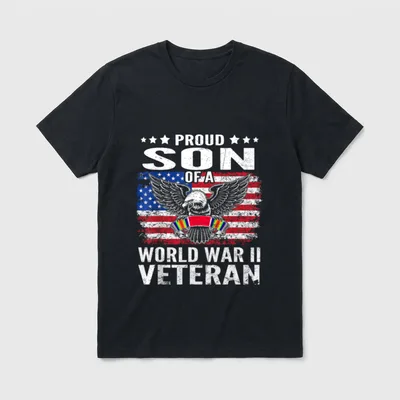 Military Family Son Patriotic T-Shirt – Classic T-Shirt in Black