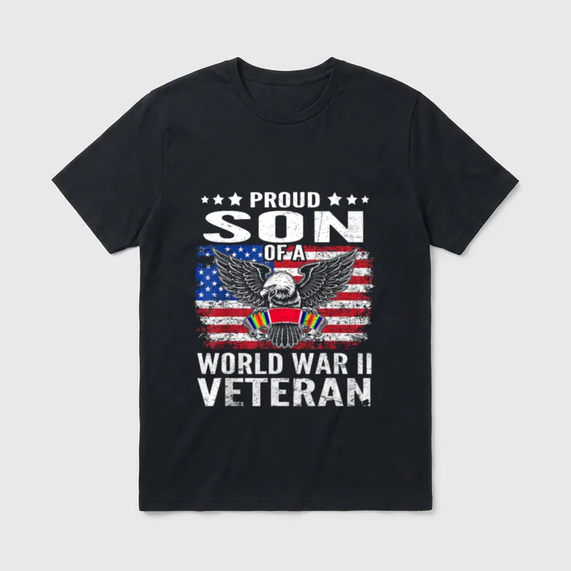 Military Family Son Patriotic T-Shirt – Classic T-Shirt in Black