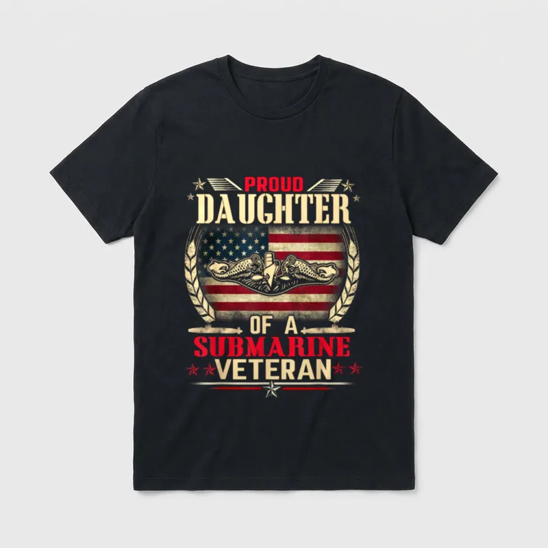 Submarine Veteran Daughter T-Shirt – Classic T-Shirt in Black