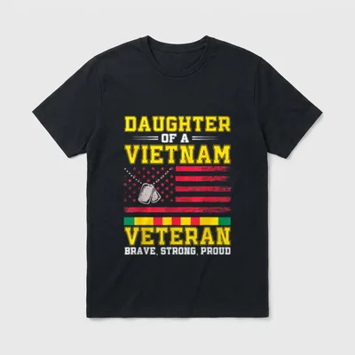 Daughter of a Vietnam Veteran Brave T-Shirt – Classic T-Shirt in Black