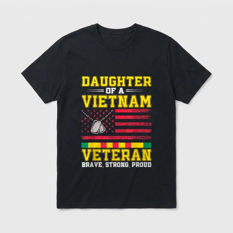 Daughter of a Vietnam Veteran Brave T-Shirt – Classic T-Shirt in Black