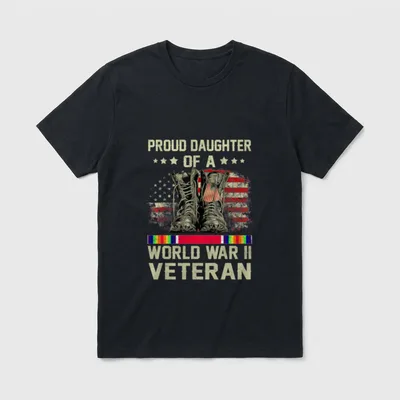World War 2 Vet WWII Proud T-Shirt – Classic T-Shirt in Black