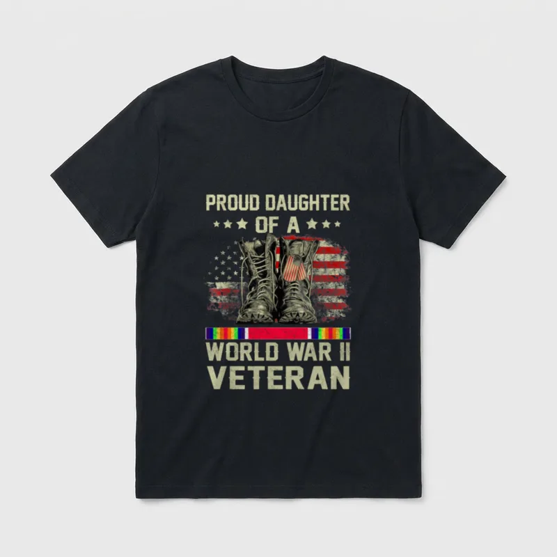 World War 2 Vet WWII Proud T-Shirt – Classic T-Shirt in Black