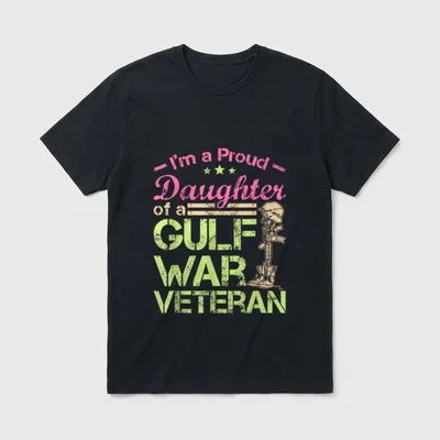 Gulf War Veterans Daughter Desert Storm T-Shirt – Classic T-Shirt in Black