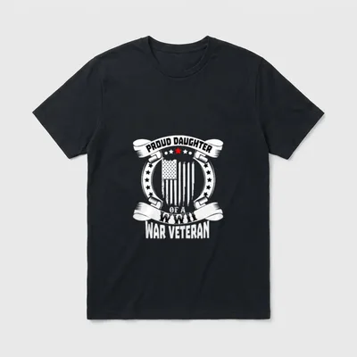 Proud Daughter of a World WWII T-Shirt – Classic T-Shirt in Black
