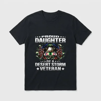 Proud Daughter of a Desert Storm T-Shirt – Classic T-Shirt in Black