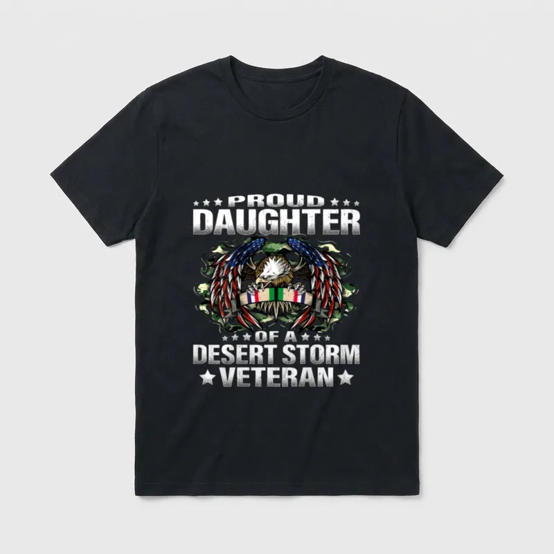 Proud Daughter of a Desert Storm T-Shirt – Classic T-Shirt in Black
