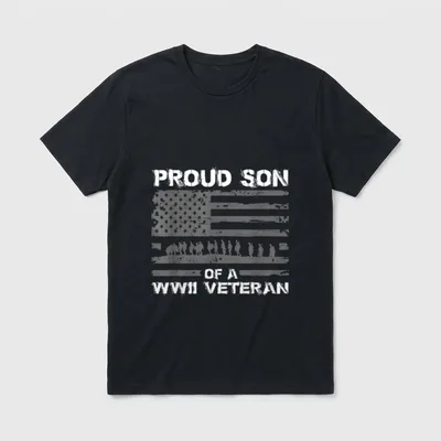 Proud Son of a WWII GET T-Shirt – Classic T-Shirt in Black