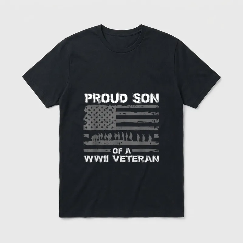 Proud Son of a WWII GET T-Shirt – Classic T-Shirt in Black