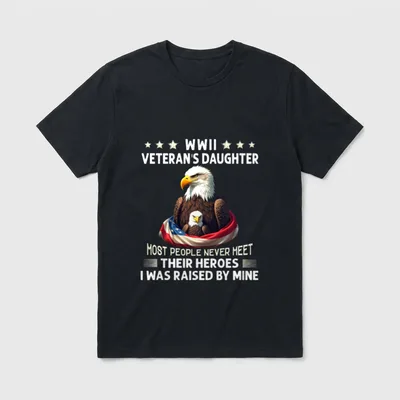 Eagle WWII Veteran's Daughter Most Never T-Shirt – Classic T-Shirt in Black
