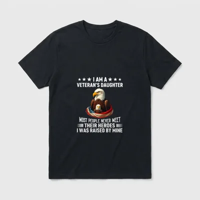 Proud of Veteran Service T-Shirt – Classic T-Shirt in Black