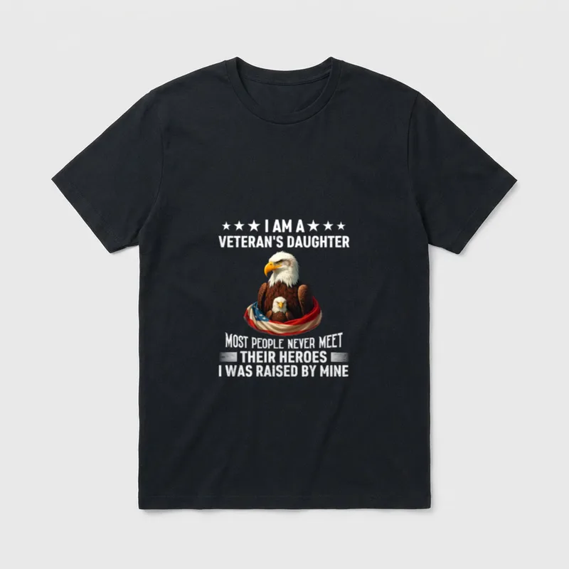 Proud of Veteran Service T-Shirt – Classic T-Shirt in Black