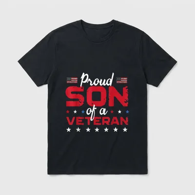 Proud Son of a Veteran Clothing T-Shirt – Classic T-Shirt in Black