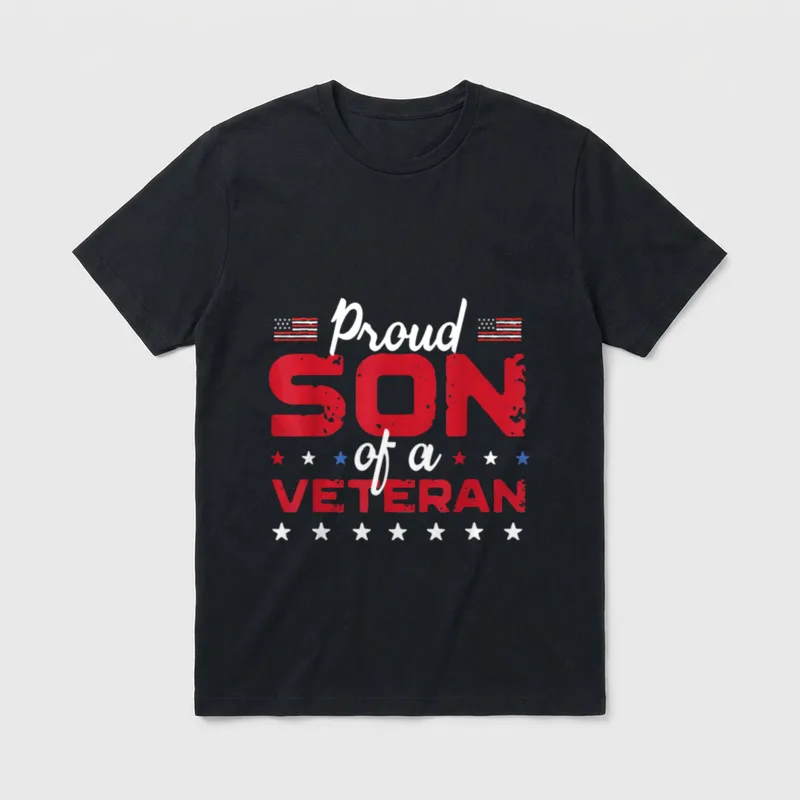 Proud Son of a Veteran Clothing T-Shirt – Classic T-Shirt in Black