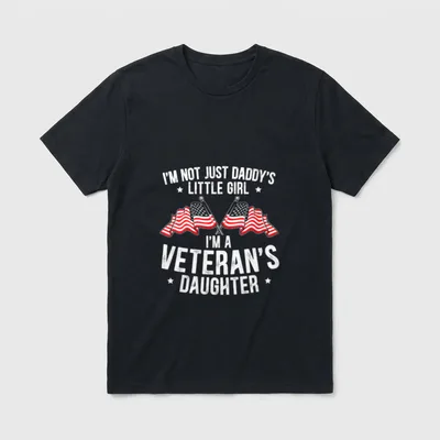 Daddy's Little Girl a Veteran's Father T-Shirt – Classic T-Shirt in Black