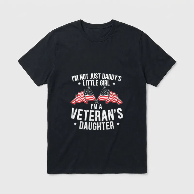 Daddy's Little Girl a Veteran's Father T-Shirt – Classic T-Shirt in Black
