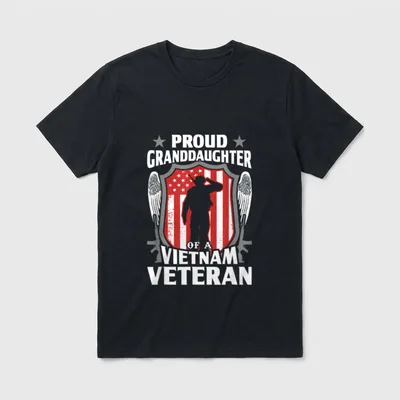 Proud Granddaughter of a Vietnam Perfect T-Shirt – Classic T-Shirt in Black