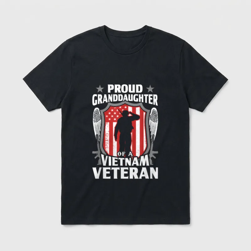 Proud Granddaughter of a Vietnam Perfect T-Shirt – Classic T-Shirt in Black