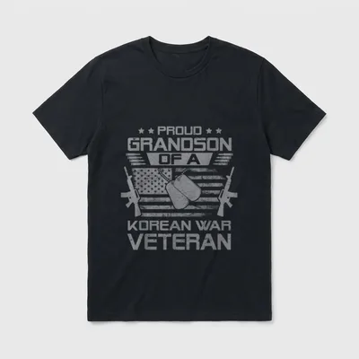 Grandson of a Korean War Proud T-Shirt – Classic T-Shirt in Black