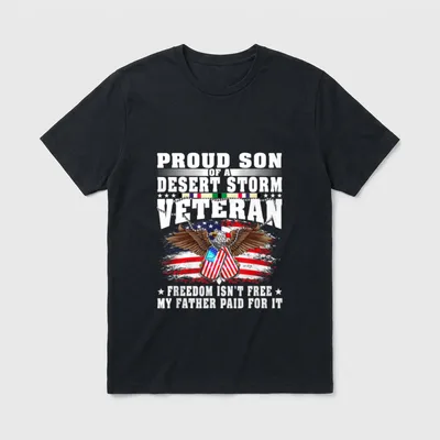 Proud Son of Desert Storm Freedom T-Shirt – Classic T-Shirt in Black