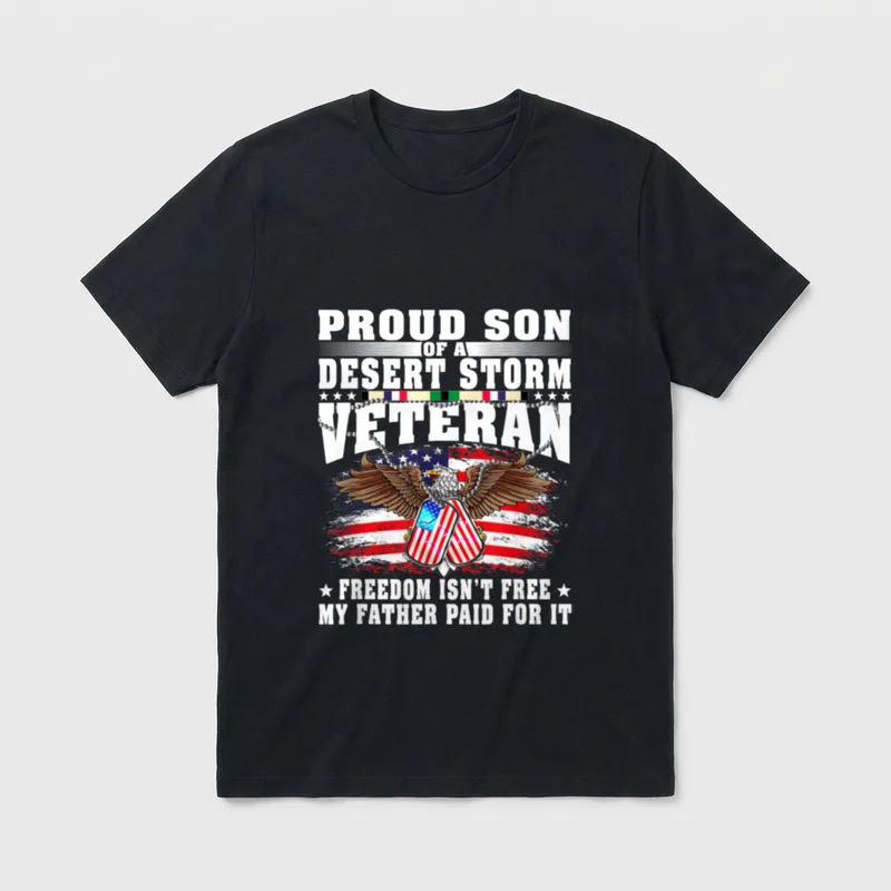 Proud Son of Desert Storm Freedom T-Shirt – Classic T-Shirt in Black