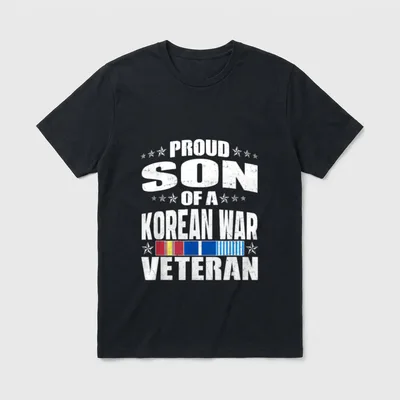 Proud Son of Korean War Military T-Shirt – Classic T-Shirt in Black