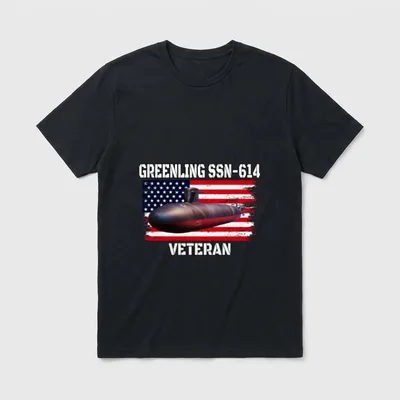 Submarine USS Greenling SSN-614 Veteran Grandfather T-Shirt – Classic T-Shirt in Black