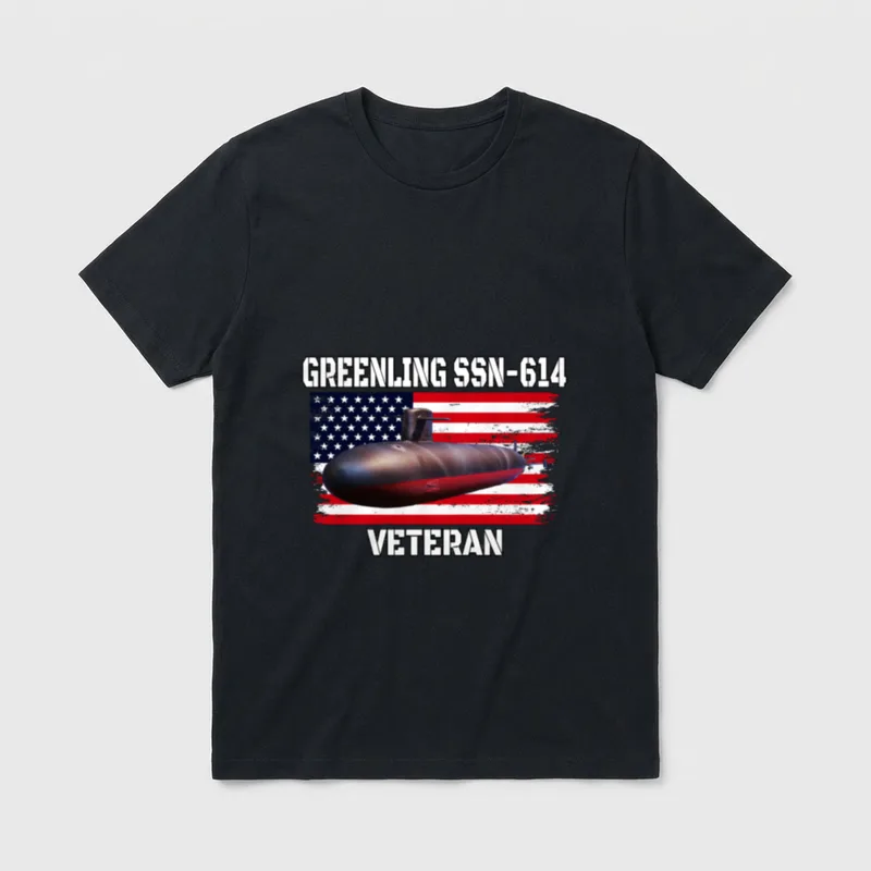 Submarine USS Greenling SSN-614 Veteran Grandfather T-Shirt – Classic T-Shirt in Black