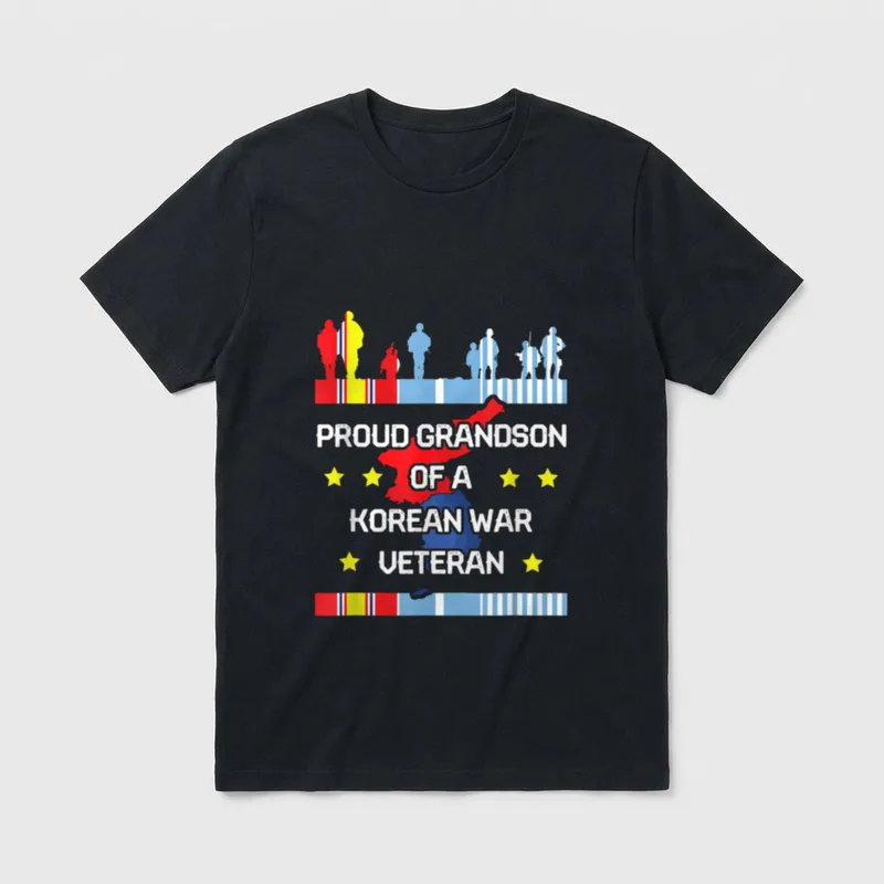 Grandson of a Korean War Family T-Shirt – Classic T-Shirt in Black