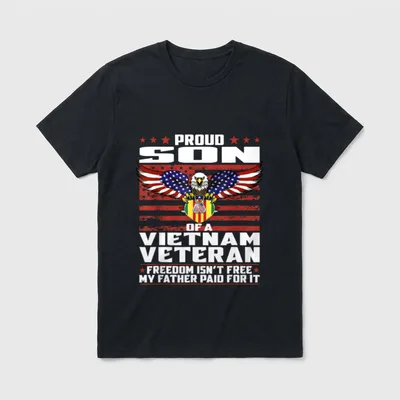 Proud Son of a Vietnam Freedom T-Shirt – Classic T-Shirt in Black