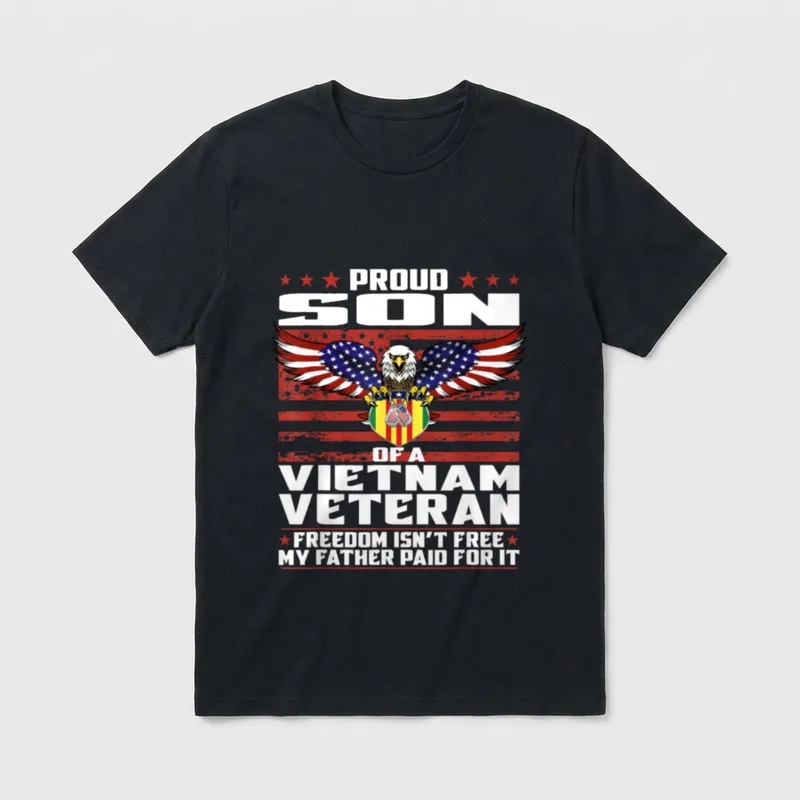 Proud Son of a Vietnam Freedom T-Shirt – Classic T-Shirt in Black