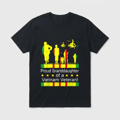 Proud Granddaughter of a Vietnam Lightweight T-Shirt – Classic T-Shirt in Black