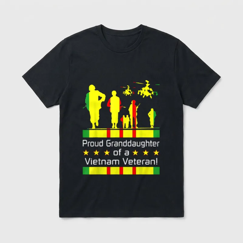 Proud Granddaughter of a Vietnam Lightweight T-Shirt – Classic T-Shirt in Black