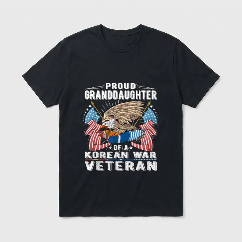 Granddaughter of a Korean War Army T-Shirt – Classic T-Shirt in Black