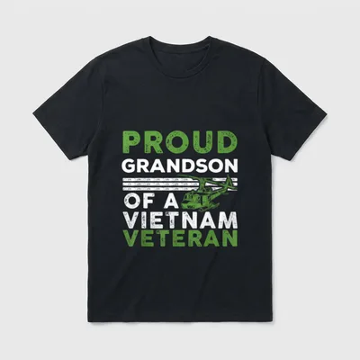 Proud Grandson of a Vietnam War T-Shirt – Classic T-Shirt in Black
