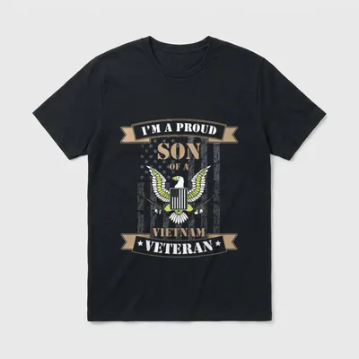 Proud Son of a Vietnam National T-Shirt – Classic T-Shirt in Black