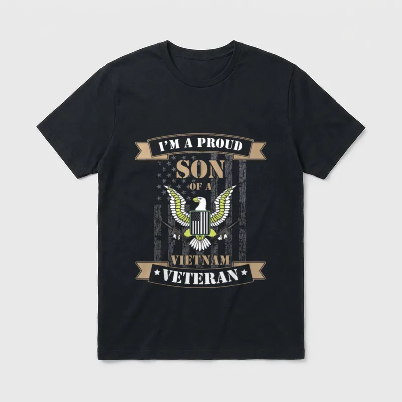 Proud Son of a Vietnam National T-Shirt – Classic T-Shirt in Black