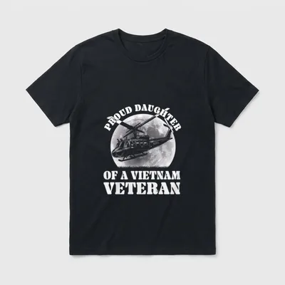 Proud Daughter of a Vietnam Features T-Shirt – Classic T-Shirt in Black