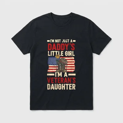 Daddy's Little Girl a Veterans Day T-Shirt – Classic T-Shirt in Black