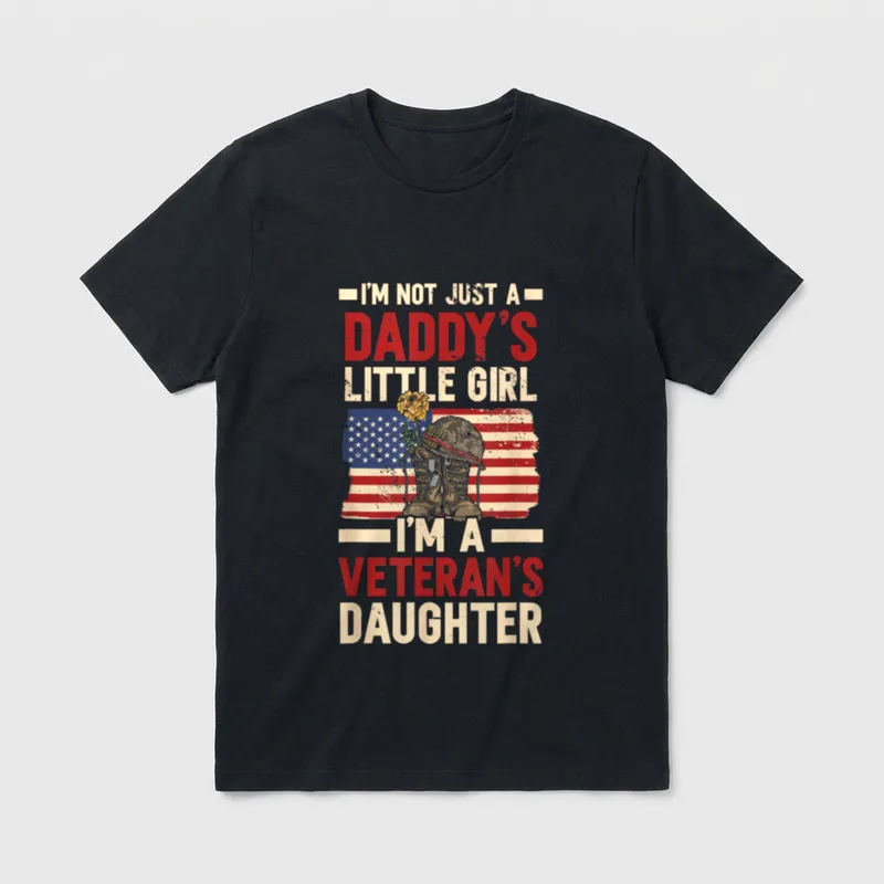 Daddy's Little Girl a Veterans Day T-Shirt – Classic T-Shirt in Black