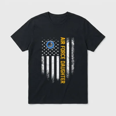 American Flag Proud Air Force USA T-Shirt – Classic T-Shirt in Black