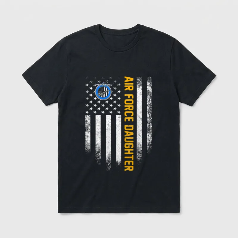 American Flag Proud Air Force USA T-Shirt – Classic T-Shirt in Black